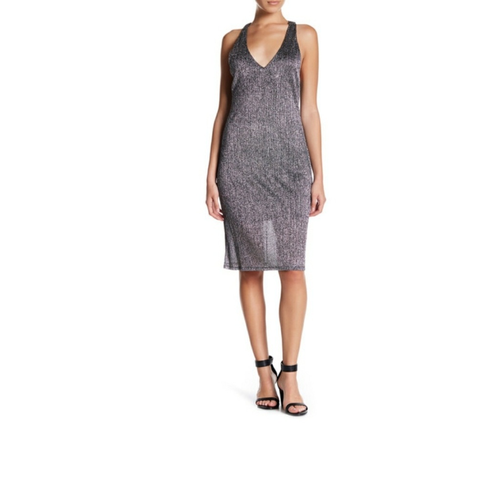 Racerback Midi Dress metallic